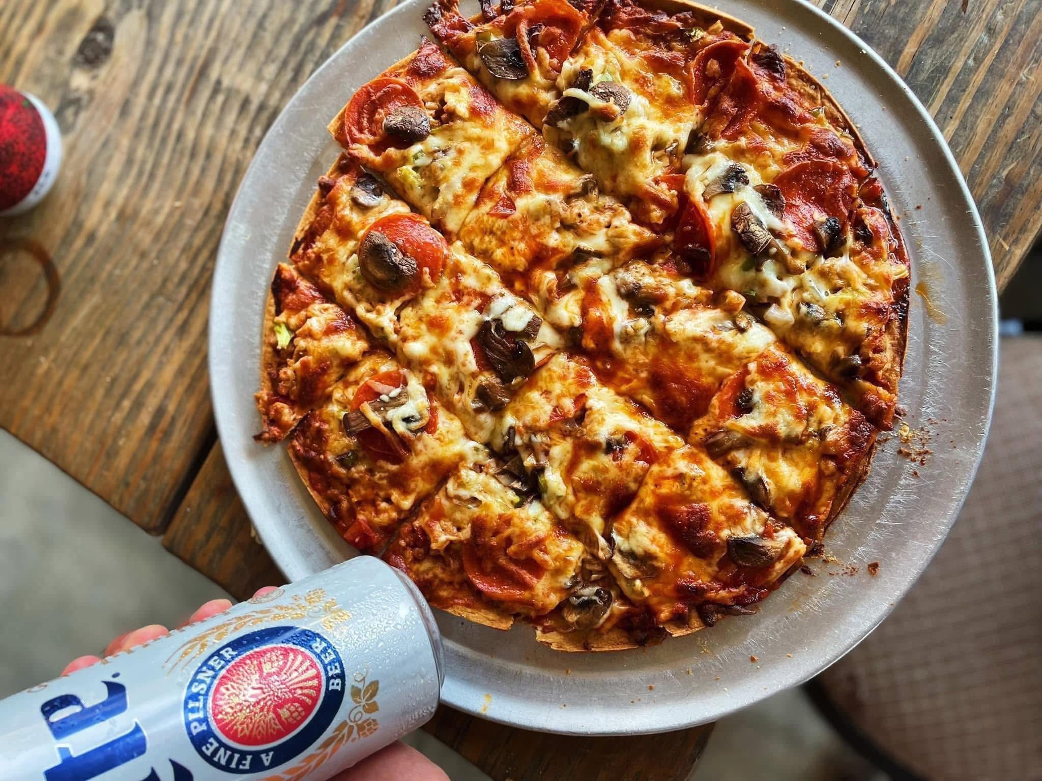 Saloon Supreme pizza fresh from the oven
